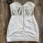 Retrofête Retrofete Ludlow Dress in White Size Small NWT Crystals Corset Strapless Bride Photo 7