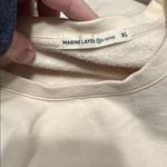 Marine layer  Cream Women's Puff Sleeve Sweatshirt Photo 3