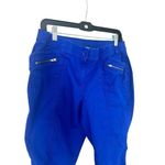Chico's Chico’s Royal Blue Casual Cropped Pants Size Medium 10 Zipper Casual Outdoor Photo 1