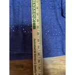 Cathy Daniels Women Size Large Blue Sweater Embellished Stretch V Neck Classic Photo 3