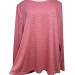 Athletic Works Athletic size xxl 20 pink and white striped long sleeve lightweight T-shirt Photo 0