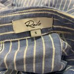 Rails ‎ Top Womens Small Blue Mimi Maldives Stripe Button Down Bow Neck Blouse Photo 3