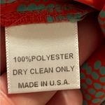 Glam  Orange & Teal Chevron Print Bell Sleeve Tunic Dress Size S Photo 6