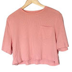 Varley  Cropped T-Shirt Cotton M Pink Coral Cloud Short Sleeve Fitness Workout Photo 0