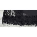 SheIn Black Satin & Lace Peek A Boo Mini Skirt Photo 14