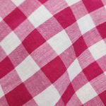 Gap  Gingham Button-Up Shirt Cotton Hot Pink and White Checkered Top Blouse XL Photo 10
