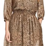 Ralph Lauren NEW NWT LAUREN LRL Plus Size Sheer Animal Print Dress Tan Brown 22W Photo 0