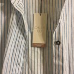 Womens Calia Blue white Striped button down swim coverup Size M Photo 2