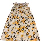 J. PETERMAN WHITE, YELLOW & BLUE FLORAL PATTERN COTTON SHEATH DRESS (12) Photo 7