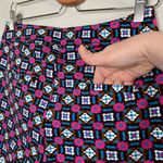 Anthropologie Maeve Womens High Waisted Geometric Slim Ponte Pants Size 8 Photo 9