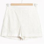 & Other Stories & Other Stories Shell Embroidered White Shorts Size 6 Beach Coastal Cotton Lined Photo 5