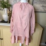ANTHROPOLOGIE Daily Practice Pink Ruffle Hem Half Zip Pullover Dress Sz S Petite Photo 3