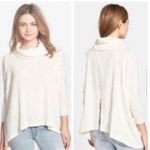 Free People  Beach Ivory Cowl Neck Sweater Size Medium Photo 1