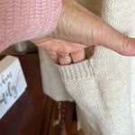 BB Dakota Sweater Roomy Oversized Cardigan Beige Tan Lightweight Colorblock S Photo 14