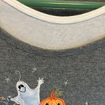 HALLOWEEN L/S GREY HEATHERED TEE SHIRT WHITE BUILT IN COLLAR & BOTTOM HEM Gray Size XL Photo 3