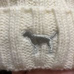 PINK - Victoria's Secret Victoria’s secret PINK Cable Knit White Fluffy Inside Pom Pom Beanie Photo 4