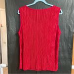 Style & Co Large Vibrant Red Layered Tank Top Tiered Shimmer Shiny Party Photo 4