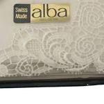 Vintage Alba Swiss Made 100% Cotton Ladies Handkerchief Lace NEW Boxed White Photo 5