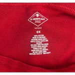 st. john's bay  Women 0X Red Long Sleeve Pullover Shirt Minimalist Light Academia Photo 3