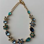Oscar de la Renta  Gold and Teal Gem Necklace Photo 6
