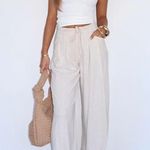 White Fox Boutique NWT White Fox Linen Pants Small Photo 0