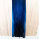 Cache VTG Y2K  Dress Size 12 Black Blue Ombre Pleated Maxi Formal Whimsigoth Photo 4