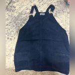 New Look Blue Dark Wash Denim Pinafore Dress |  Photo 1