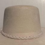Unisex Beige Wide Brim Boater Hat with Braided Trim size M/L Photo 2