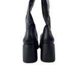 Vagabond  Brooke Black Leather Block Heel Square Toe Platform Knee High Boots 9 Photo 3