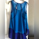 YA Los Angeles  Blue Sheer Tank Top Photo 1