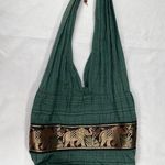 Bohemian SKU 7892 Green Crossbody Sling Bag With Elephant Pattern Photo 0