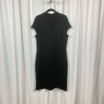 Peruvian Connection Black Pima Cotton Cap Sleeve Mock Neck Midi Dress Sz.M Photo 5
