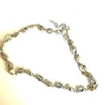 Faux pearl rhinestone silver tone necklace Photo 5