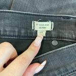 Madewell Black Dark Grey Distressed Hem Ripped Knees 9” High-Rise Skinny Jeans Photo 10