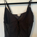 Brandy Melville  Black Sheer Spaghetti Strap Top Photo 0