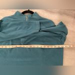 L.L. Bean Teal 1/4 Zip Pullover Long Sleeve Fleece Top Mock Neck Pocket Size L Green Size L Photo 5