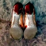 Antonio Melani  Brocade Gold Brown Christmas Leather Heels Photo 7