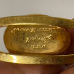 Vintage Reed & Barton Minimalist Cuff Bracelet Damascene March jonquil Flowers Photo 4