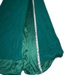 Mac Duggal Emerald Green One Shoulder puff sleeve slit Gown Maxi Formal Dress Photo 11