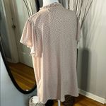 Adrianna Papell  Pink Polka Dot Blouse with Ruffle Neckline Photo 7