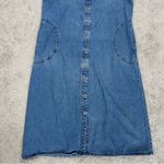 White Stag  Women’s Vintage Sleeveless Denim Midi Dress Embroidered Western XL Photo 3