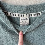 PINK - Victoria's Secret  Green Crewneck Sweater Soft Comfort Photo 2