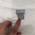 Chico's  white 3/4 puff sleeve shirt Photo 3