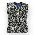 Bardot  Ada Leopard Mini Dress Fitted Pleated‎ Ruffled Size S Photo 3