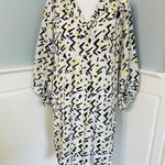 Diane Von Furstenberg DVF  100% Silk Abstract Geometric Print Dress Size 6 Photo 0