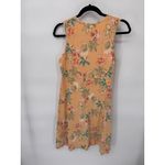 Fresh Produce  Tropical Beachy Tank Dress Womens Small Orange Floral Print Cotton Photo 5