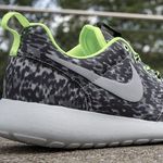 Nike Roshe Run Leopard Print Athletic Shoe Cool Grey/Wolf Grey•Volt•Black Photo 6