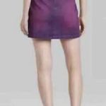 Wild Fable Mini Skirt Size 8 Violet Purple Coated Denim Mid Rise Juniors New Photo 2