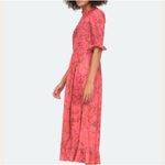 Sea New York Mimi Floral Midi Maxi Dress In Rosewood‎ High Neck Ruffle Sz L Pink Size L Photo 3