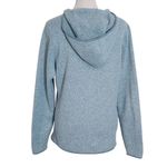 Eddie Bauer Light Blue Fleece Sweater Hoodie Size Medium Preppy Blue Pullover Photo 1